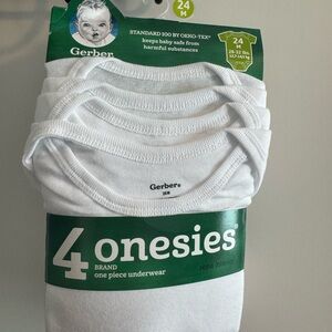 Gerber White Baby Bodysuit 24M